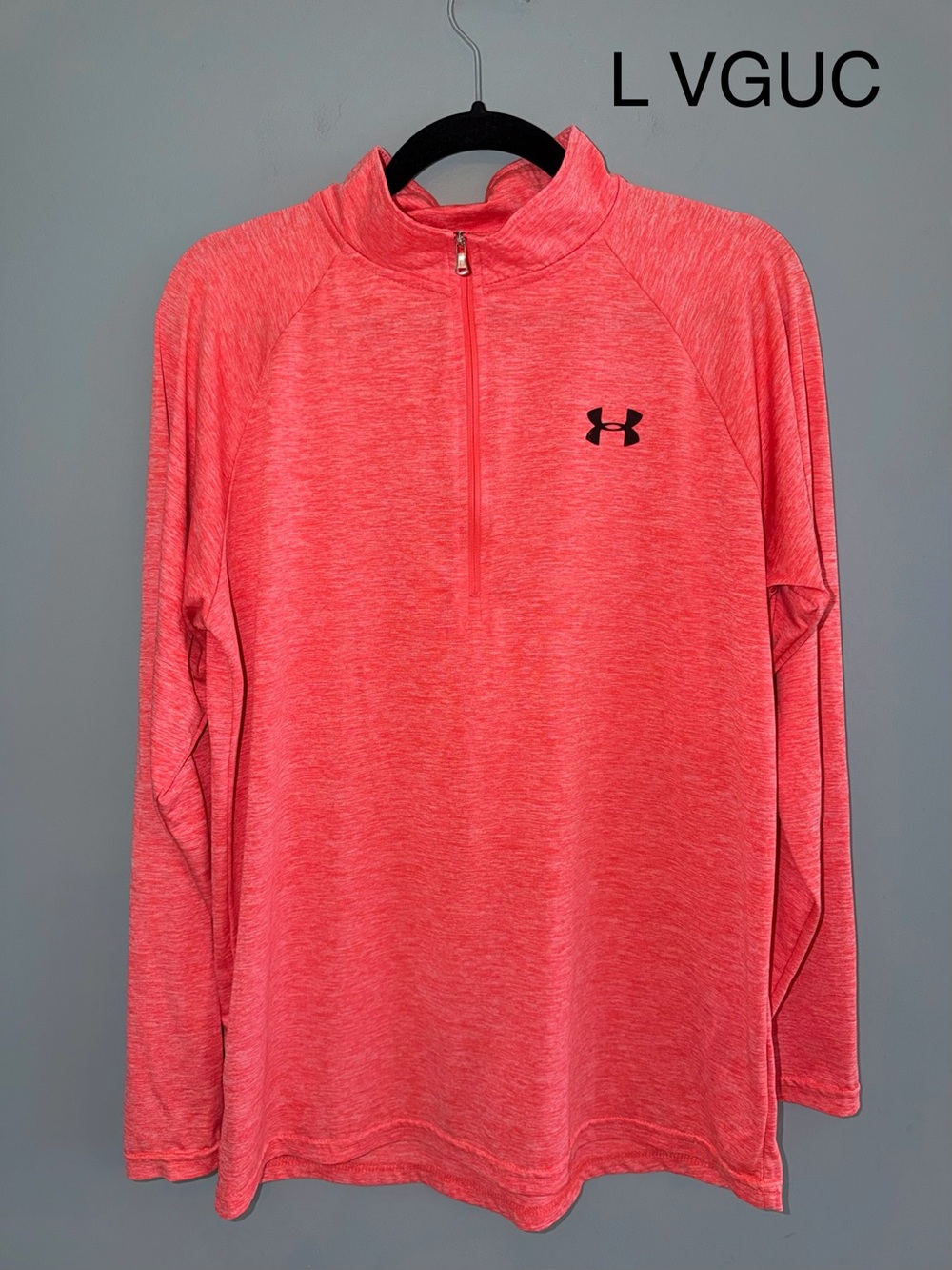 Under Armour Coral Orange 1/4 Zip Active Pullover